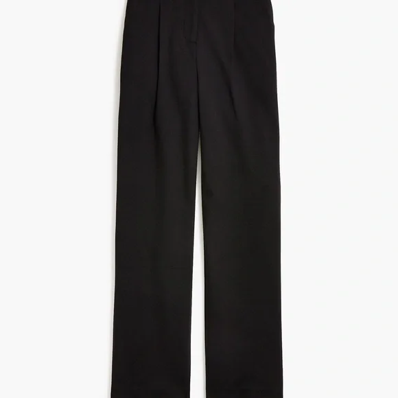 NWT J Crew Wide Leg Ponte Black Pant Size 24 Item BX581. - Picture 1 of 2